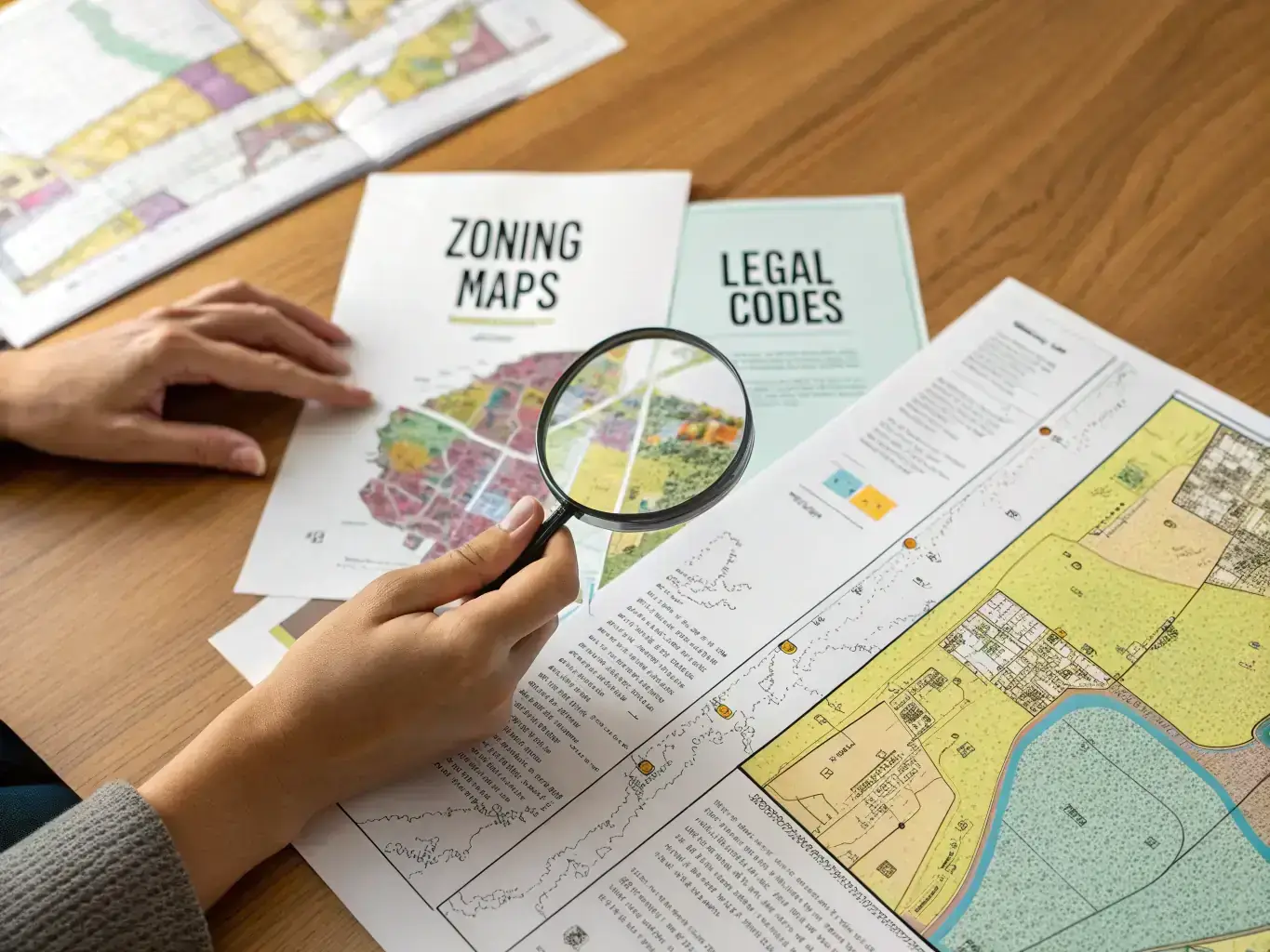 A focused image of a magnifying glass over a map highlighting a specific local area, symbolizing targeted local marketing efforts.